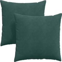 Coussins de canapé 2 pcs Vert foncé 80 x 80 cm