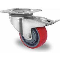 CASCOO Lenkrolle mit Totalfeststeller ø 80 mm Serie N2U6 Kugellager