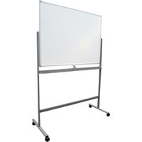 Tableau blanc mobile - Double face - Magnétique - 90x120 cm