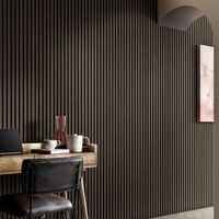 HOME DELUXE Akustikpaneel SONIC Smoked Oak - 80 x 40 cm Holz Akustikpaneele Wandpaneel Akustik