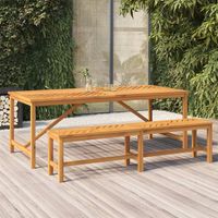 Table à manger de jardin, Table à dîner, Table d'extérieur de jardin 200x90x74 cm bois d'acacia solide BHU5332