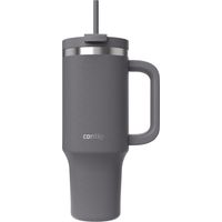 Contigo Bottiglia termica 1200 ml con manico e cannuccia, Borraccia isolata in acciaio inossidabile con coperchio, Raffredda per 29 ore, Tazza termica, Senza BPA, Darkstone