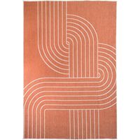 Tapis extérieur, kilim reversible LYN2 T REVERSIBLE 160x230 terracota et crème