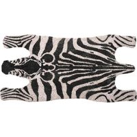 Esschert Design Türmatte mit Zebra-Motiv aus Kokosfasern, Breite 75 x Länge 38 cm, 2 cm dick, Türvorleger, Fußabstreifer, Schuhmatte aus Naturfaser