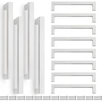 12 Pcs Nickel satiné acier inoxydable carré cuisine armoire poignée poignée en T pour la quincaillerie de cuisine
