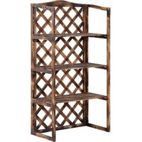Étagère plante easycomfort 3 tier bois d'épicéa 80x40x150 cm