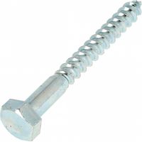 Tirefond 10X140 Acier Zingué Blanc DIN 571