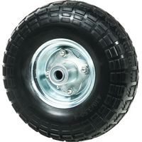 Werka Pro – Roue increvable 260 x 85mm – Axe déporté – Jante en métal galvanisé – Pneu à crampons pour terrains accidentés – Alésage 16mm