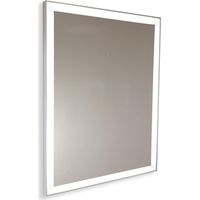 Specchio retroilluminato su misura e cornice in alluminio satinato fino a 100 cm fino a 70 cm