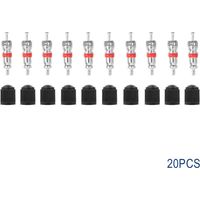 Kit d'outils pour pneus de trottinette électrique et de vélo (10 pièces : obus de valve, pneu, bouchon de valve, gonfleur)