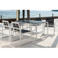 Set da Giardino Tavolo e 4 Sedie in Alluminio Ranieri Quick