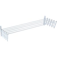 Sauvic 89788 - Tendedero E x tensible plastificado 70 cm, Color Blanco, 70 x 78 x 26,5 cm