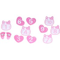 Autocollants amovibles marelle chiffres 1 à 10 pour sol chambre enfant, décor rose ludique avec empreintes pieds