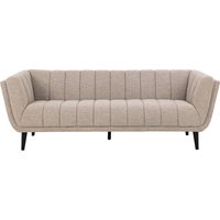 Tampa canapé canapé 3 places bouclé beige.