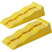 Wiltec – Cales de niveau pour camping-car – Lot de 2 avec 3 hauteurs 40/70/100 mm – Capacité 3 t – Surface antidérapante en plastique PE-HD