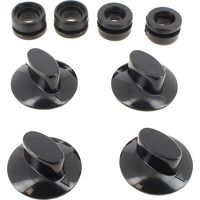 Bouton noir 12h par 4 - table de cuisson