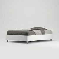 Cama de plaza y media con almacenamiento diseño moderno 120x190 cm Nuamo - Fresno