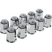 Set 10 copribulloni in ABS - Ø 33 mm - Cromo