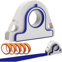Painter's Tape Applicator, Professional Masking Tape Dispenser with Scraper, Masking Paint Tape Applicator Set, includes 5 rolls of tape, suitable for painting, decorating, walls, floors, etc. (Orange