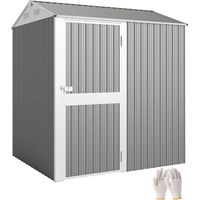 Abri de jardin Alta en Acciaio de 3,51 m² en Prese d'Aria et porte Bloccabile, 209x177x236 cm, Argento