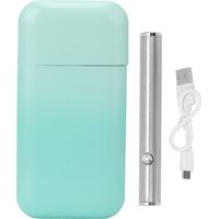 Étui à cigarettes dégradé bleu, porte-cigarettes multifonction avec briquet rechargeable USB, pour homme et femme.