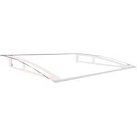 AUVENT PORTE D'ENTRÉE CAROLINE - Coloris - Blanc, Longueur - 140 cm, Profondeur totale - 100 cm