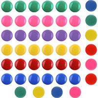Magnettafelmagnete, Set mit 46 Kühlschrankmagneten, kleine runde und farbenfrohe Magnete für Whiteboards oder Pinnwände.