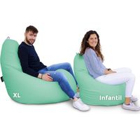 Pouf Relax Similicuir Menthe XL Menthe