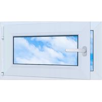 Fenêtre PVC blanche 70x40 GAUCHE, neuve 700x400 mm oscillo-battante RU double vitrage