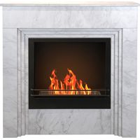 Bioethanol Kamin divina fire Bellini weißer Marmor 96 cm 3600 W
