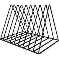 YMYNY Metal Magazine Holder 9 Compartments Gold Magazine Holder Triangle Bookshelf Bookcase Newspaper Rack Designer Magazine Holder for Office Living Room Home 26cm
