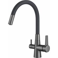Flexi Rubinetto da cucina Shurity 3 vie Nero/Grigio Antracite