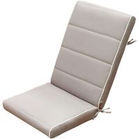 Wasserdichte abnehmbare abnehmbare Polyesterkissen mit mittlerer Rückseite 90 x 40 cm pro Stuhl - Tan