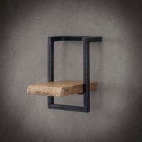 Etagère murale 20x25x30 cm en acacia massif et métal - ALONG