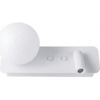 Applique murale LED 3W 2800K avec spot lecture et ampoule G9 ‘Domo’