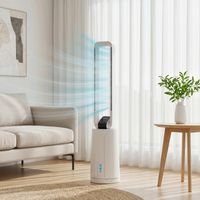 Climatiseur 3 en 1 avec réservoir de 1,7 L, modes réglables, minuterie, télécommande, 24,7 x 24,7 x 109,5 cm, blanc