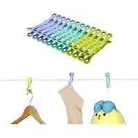 Pinces à Linge Plastique Lot de 24 pour Séchage Vêtements Étendoir Antidérapant Résistant Durable