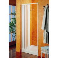 Porta doccia a soffietto in Pvc bianco riducibile cm 100
