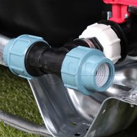 Negomix – Adaptateur Té PE 32 mm – Compression 32 mm – Entrée femelle S60x6 – Sortie PEHD pour récupérateur d'eau de pluie 1000L
