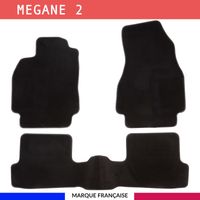 Tapis de voiture - Sur Mesure pour MEGANE 2 (2002 - 2011) - 3 pièces - Tapis de sol antidérapant pour automobile