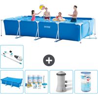 Intex Piscina con estructura Rectangular - 450x220x84 cm - 7-piezas S40257