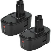 EXTENSILO 2x Batterie compatible avec Dewalt DCD980L2, DCD959KX, DCD950VX, DCD970KL, DCD959VX, DCD950KX outil électrique (5000 mAh, Li-ion, 18 V)