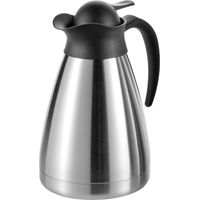 Esmeyer Thermoart - Caraffa Termica THERMOART, Contenuto: 1 litro, Acciaio Inox infrangibile, per Uso con Una Sola Mano, Altezza: 230 mm