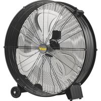 Ventilateur industriel 240W Ø75cm 3 vitesses 3 pales sur roue - Ventilateur de chantier CRIO Débit air puissant 11000m³/h