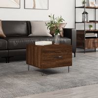 Mesa de centro madera contrachapada roble marrón 50x50x40 cm vidaXL