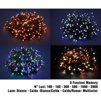 Luci di Natale Led a Luce Calda Fredda Bianca da Esterno Interno Addobbi Albero - Numero Led: 300 - Temperatura di colore: Luce Oro