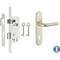 Thirard – Serrure encastrable à clé 40mm – Acier embouti – Mécanisme 1/2 tours – 2 clés fournies – Certifiée NF niveau 2
