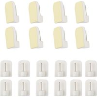 20 Pcs Crochet Rideau, Accroche Rideau, Crochet Rideau sans Percage, Tringle sans Percage Crochets Autocollants pour Barres de Rideaux