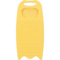 Planche à laver en plastique avec support à savon - Washboard ménager - Modèle Yellow - 328 g
