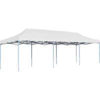 Tente de réception pliable Tonnelle de réception Barnum 3x9 m Blanc 84128
